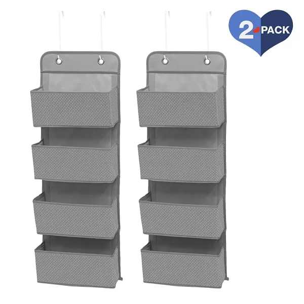 Delta Children 4 Pocket Over The Door Hanging Organizer, Easy Storage/Organization Solution - Versatile and Accessible in Any Room in the House, Navy