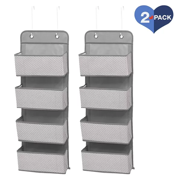 Delta Children 4 Pocket Over The Door Hanging Organizer, Easy Storage/Organization Solution - Versatile and Accessible in Any Room in the House, Navy