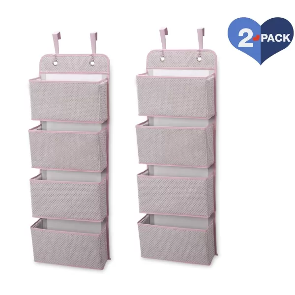Delta Children 4 Pocket Over The Door Hanging Organizer, Easy Storage/Organization Solution - Versatile and Accessible in Any Room in the House, Navy