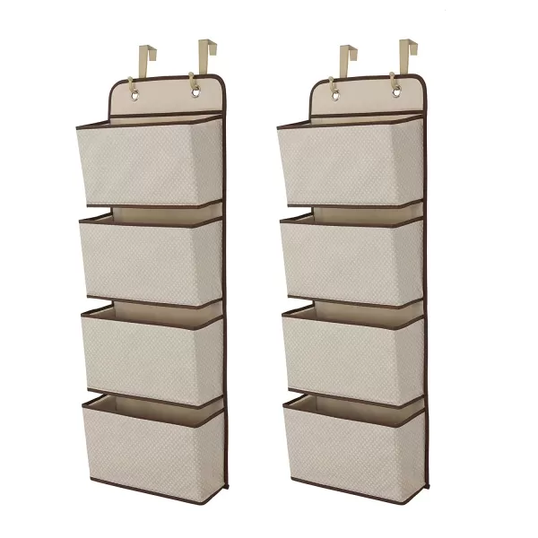 Delta Children 4 Pocket Over The Door Hanging Organizer, Easy Storage/Organization Solution - Versatile and Accessible in Any Room in the House, Navy
