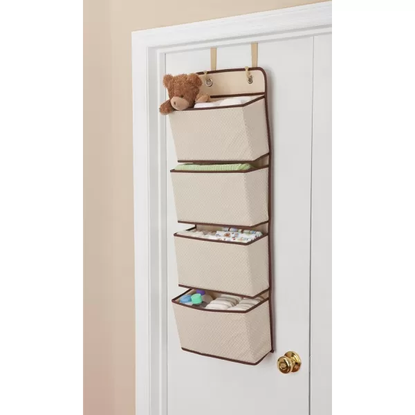 Delta Children 4 Pocket Over The Door Hanging Organizer, Easy Storage/Organization Solution - Versatile and Accessible in Any Room in the House, Navy