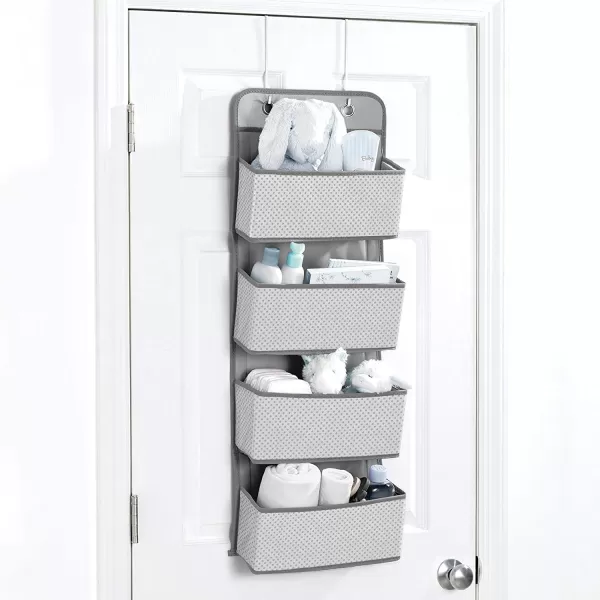 Delta Children 4 Pocket Over The Door Hanging Organizer, Easy Storage/Organization Solution - Versatile and Accessible in Any Room in the House, Navy