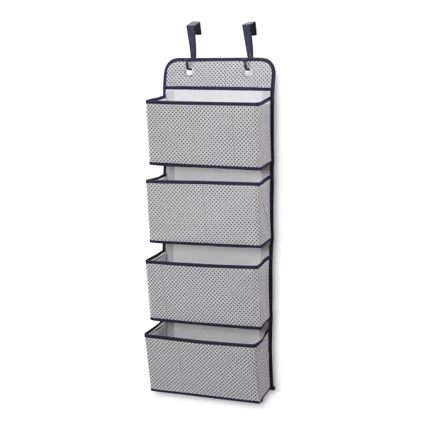 Delta Children 4 Pocket Over The Door Hanging Organizer, Easy Storage/Organization Solution - Versatile and Accessible in Any Room in the House, Navy