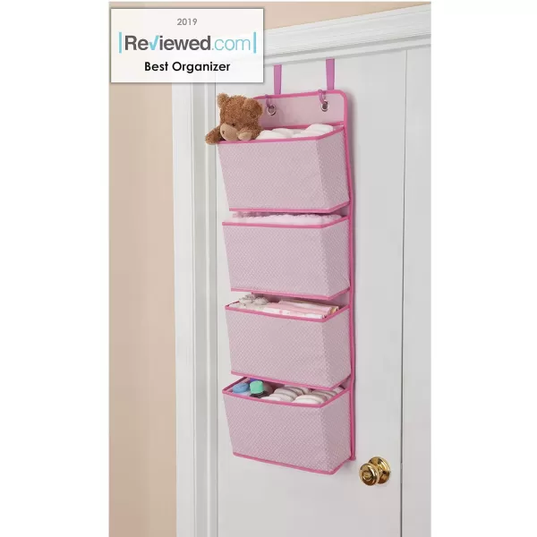 Delta Children 4 Pocket Over The Door Hanging Organizer, Easy Storage/Organization Solution - Versatile and Accessible in Any Room in the House, Navy