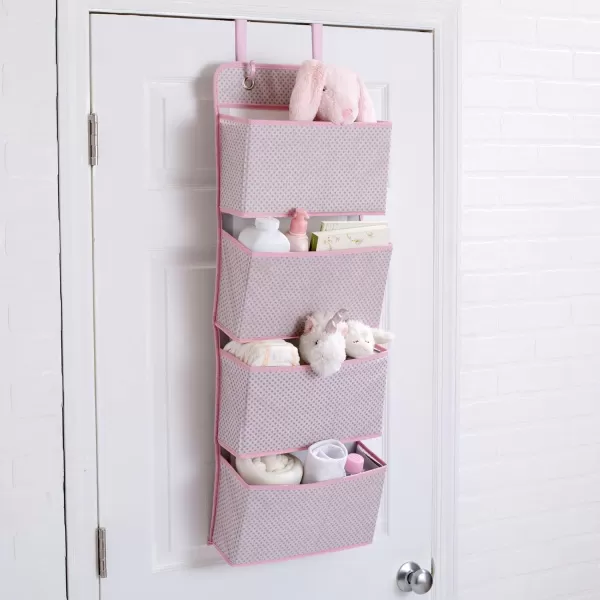 Delta Children 4 Pocket Over The Door Hanging Organizer, Easy Storage/Organization Solution - Versatile and Accessible in Any Room in the House, Navy