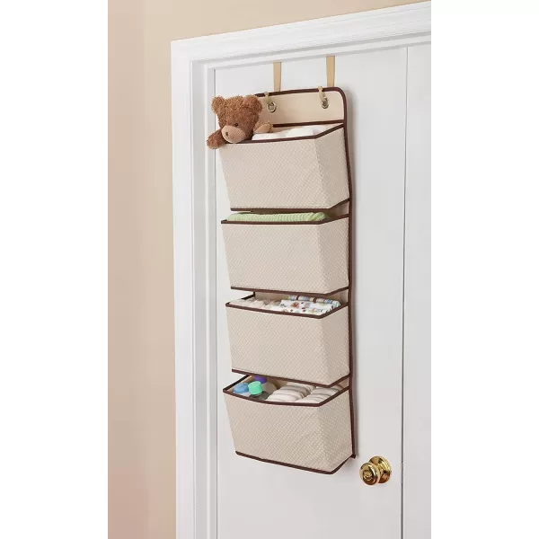 Delta Children 4 Pocket Over The Door Hanging Organizer, Easy Storage/Organization Solution - Versatile and Accessible in Any Room in the House, Navy