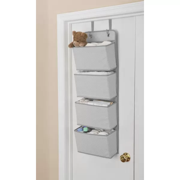 Delta Children 4 Pocket Over The Door Hanging Organizer, Easy Storage/Organization Solution - Versatile and Accessible in Any Room in the House, Navy