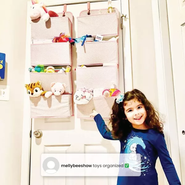 Delta Children 4 Pocket Over The Door Hanging Organizer, Easy Storage/Organization Solution - Versatile and Accessible in Any Room in the House, Navy