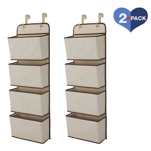Delta Children 4 Pocket Over The Door Hanging Organizer, Easy Storage/Organization Solution - Versatile and Accessible in Any Room in the House, Navy