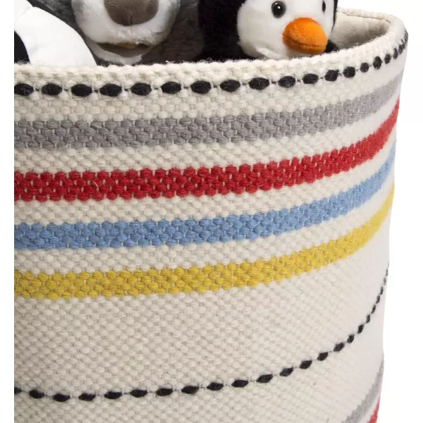 Delta Children Handwoven Stroage Basket, Bright Stripes