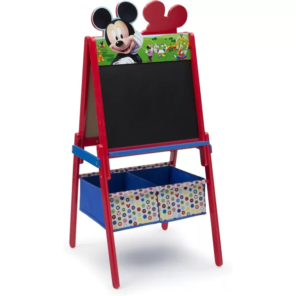 Delta Children Wooden Double-Sided Easel with Storage - Greenguard Gold Certified, Disney Mickey Mouse