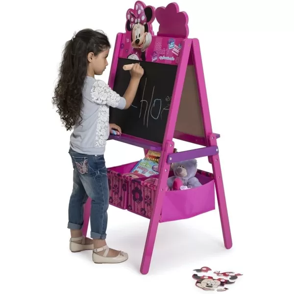 Delta Children Wooden Double-Sided Easel with Storage - Greenguard Gold Certified, Disney Mickey Mouse