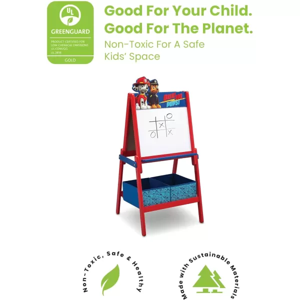 Delta Children Wooden Double-Sided Easel with Storage - Greenguard Gold Certified, Disney Mickey Mouse