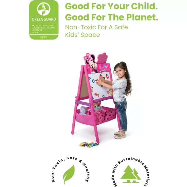 Delta Children Wooden Double-Sided Easel with Storage - Greenguard Gold Certified, Disney Mickey Mouse