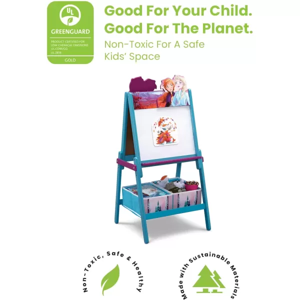 Delta Children Wooden Double-Sided Easel with Storage - Greenguard Gold Certified, Disney Mickey Mouse