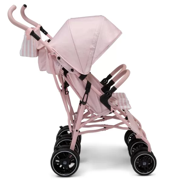 GAP babyGap Classic Side-by-Side Double Stroller - Lightweight Double Stroller with Recline, Extendable Sun Visors &amp; Compact Fold - Made with Sustainable Materials, Black Camo