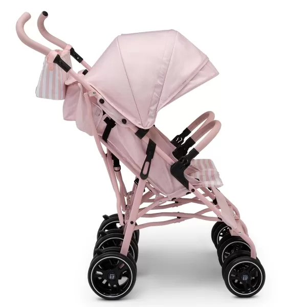 GAP babyGap Classic Side-by-Side Double Stroller - Lightweight Double Stroller with Recline, Extendable Sun Visors &amp; Compact Fold - Made with Sustainable Materials, Black Camo