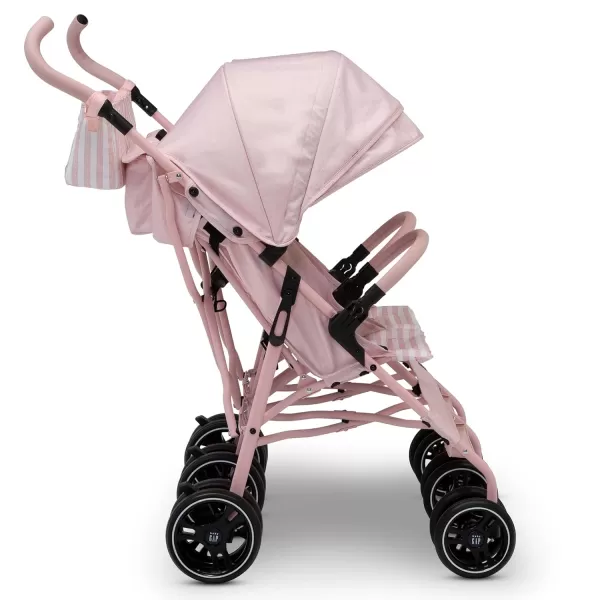 GAP babyGap Classic Side-by-Side Double Stroller - Lightweight Double Stroller with Recline, Extendable Sun Visors &amp; Compact Fold - Made with Sustainable Materials, Black Camo