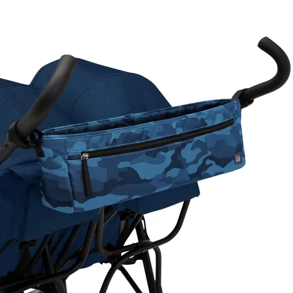 GAP babyGap Classic Side-by-Side Double Stroller - Lightweight Double Stroller with Recline, Extendable Sun Visors &amp; Compact Fold - Made with Sustainable Materials, Black Camo