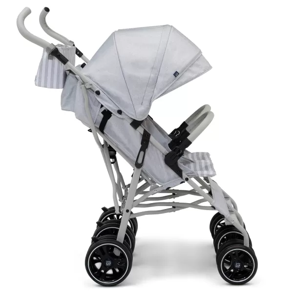 GAP babyGap Classic Side-by-Side Double Stroller - Lightweight Double Stroller with Recline, Extendable Sun Visors &amp; Compact Fold - Made with Sustainable Materials, Black Camo