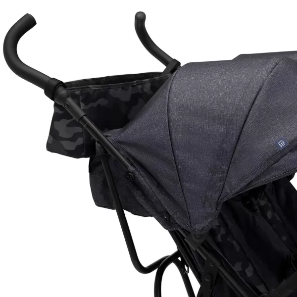 GAP babyGap Classic Side-by-Side Double Stroller - Lightweight Double Stroller with Recline, Extendable Sun Visors &amp; Compact Fold - Made with Sustainable Materials, Black Camo