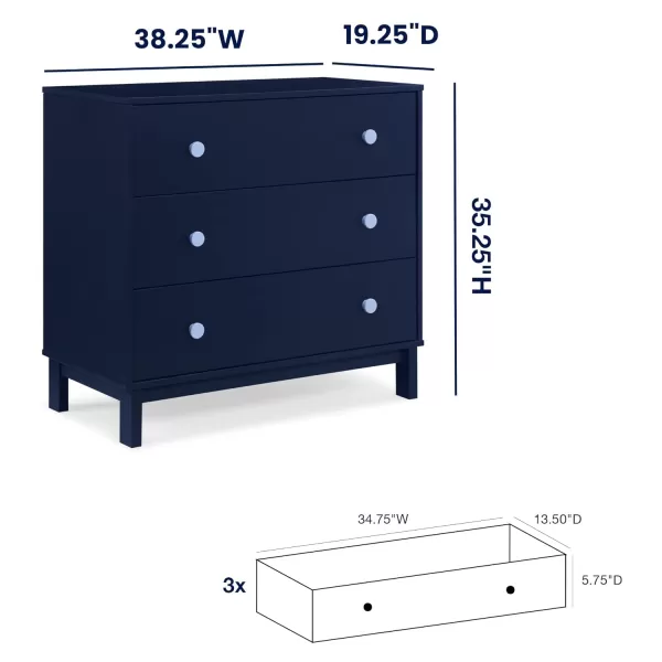 GAP babyGap Legacy 3 Drawer Dresser, Bianca White
