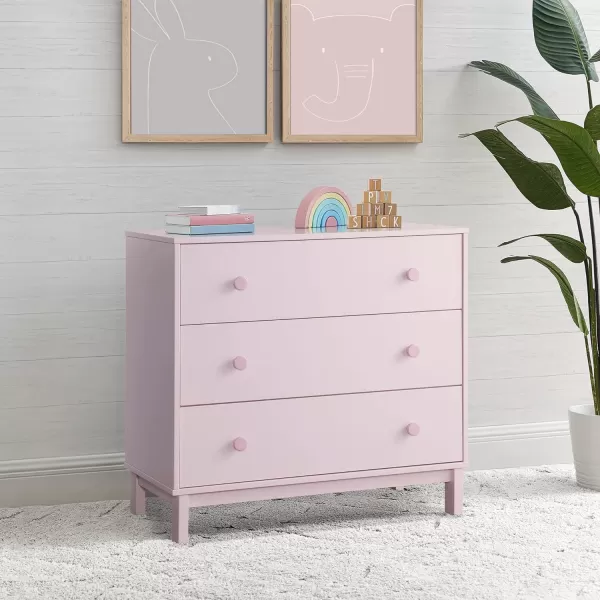 GAP babyGap Legacy 3 Drawer Dresser, Blush Pink/Dark Pink