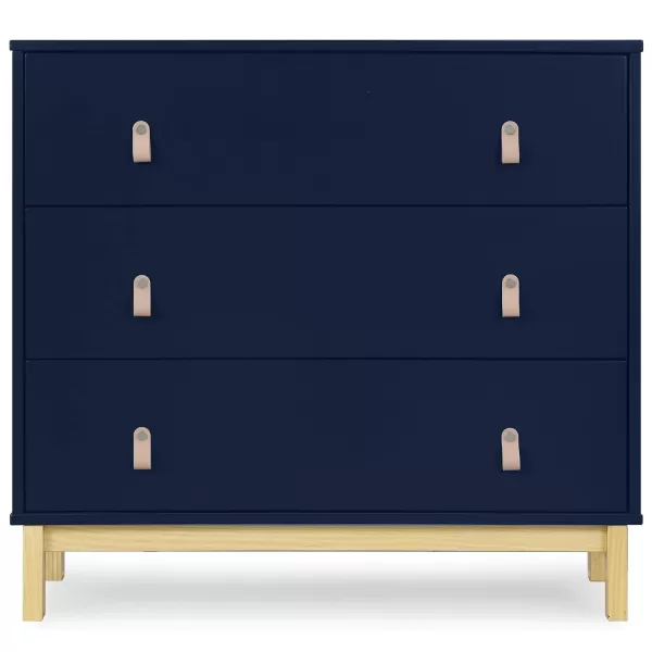 GAP babyGap Legacy 3 Drawer Dresser with Leather Pulls, Navy/Natural