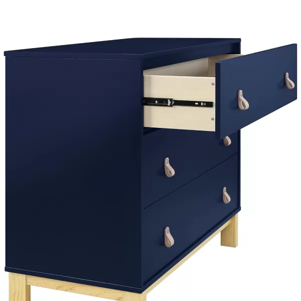GAP babyGap Legacy 3 Drawer Dresser with Leather Pulls, Navy/Natural