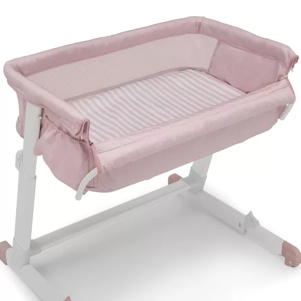 GAP babyGap Whisper Bedside Bassinet Sleeper with Breathable Mesh and Adjustable Heights - Lightweight Portable Crib - Made with Sustainable Materials, Navy Camo