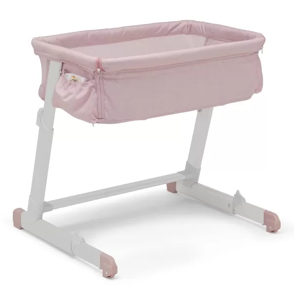 GAP babyGap Whisper Bedside Bassinet Sleeper with Breathable Mesh and Adjustable Heights - Lightweight Portable Crib - Made with Sustainable Materials, Navy Camo