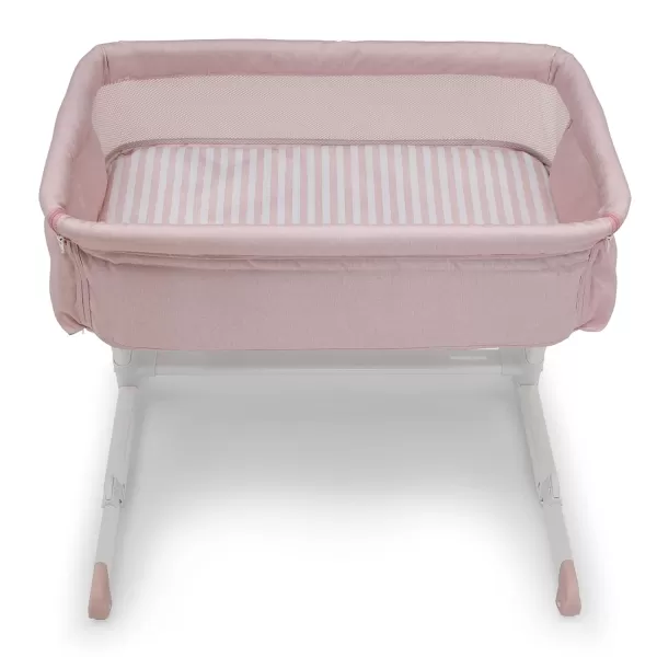 GAP babyGap Whisper Bedside Bassinet Sleeper with Breathable Mesh and Adjustable Heights - Lightweight Portable Crib - Made with Sustainable Materials, Navy Camo