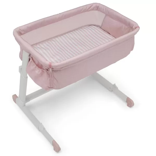 GAP babyGap Whisper Bedside Bassinet Sleeper with Breathable Mesh and Adjustable Heights - Lightweight Portable Crib - Made with Sustainable Materials, Navy Camo