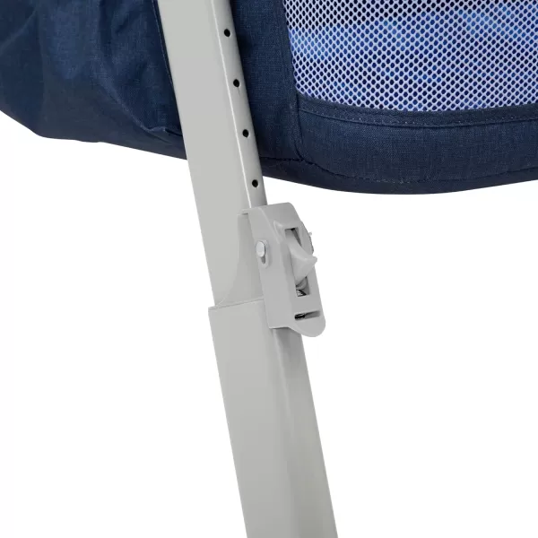 GAP babyGap Whisper Bedside Bassinet Sleeper with Breathable Mesh and Adjustable Heights - Lightweight Portable Crib - Made with Sustainable Materials, Navy Camo