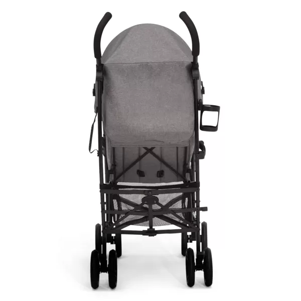 Jeep PowerGlyde Plus Stroller by Delta Children - Lightweight Travel Stroller with Smoothest Ride, Aluminum Frame, 4-Position Recline, Extra Large Storage Basket, Black