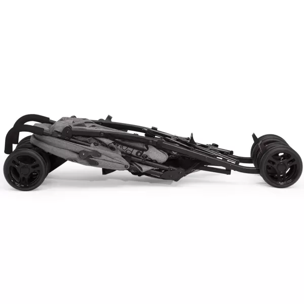 Jeep PowerGlyde Plus Stroller by Delta Children - Lightweight Travel Stroller with Smoothest Ride, Aluminum Frame, 4-Position Recline, Extra Large Storage Basket, Black