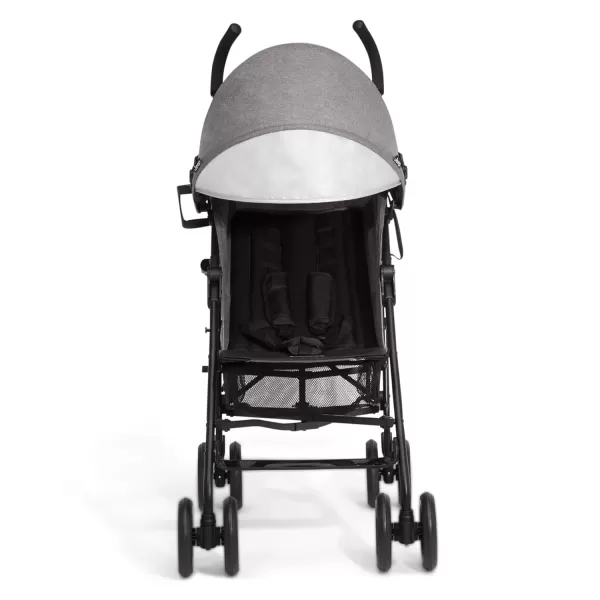 Jeep PowerGlyde Plus Stroller by Delta Children - Lightweight Travel Stroller with Smoothest Ride, Aluminum Frame, 4-Position Recline, Extra Large Storage Basket, Black