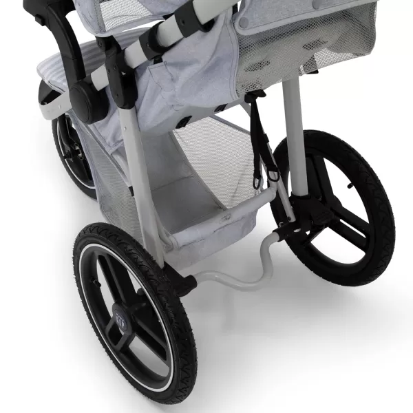 babyGap Trek Jogging Stroller - Lightweight Jogging Stoller with Extendable Canopy &amp; Reclining Seat - Includes Car Seat Adapter - Made with Sustainable Materials, Navy Camo