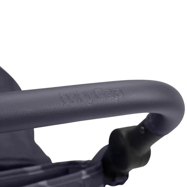babyGap Trek Jogging Stroller - Lightweight Jogging Stoller with Extendable Canopy &amp; Reclining Seat - Includes Car Seat Adapter - Made with Sustainable Materials, Navy Camo