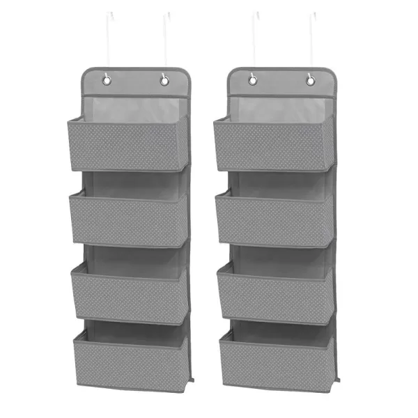 Delta Children 4 Pocket Over The Door Hanging Organizer, Easy Storage/Organization Solution - Versatile and Accessible in Any Room in the House, Navy