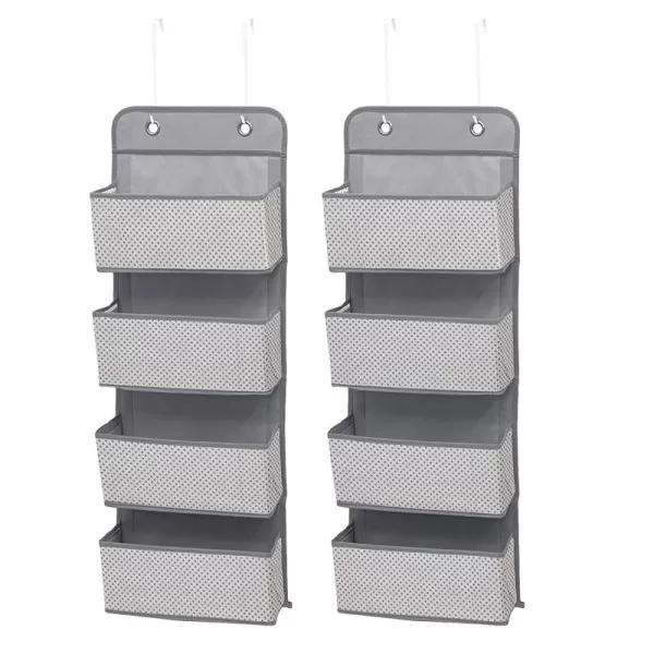 Delta Children 4 Pocket Over The Door Hanging Organizer, Easy Storage/Organization Solution - Versatile and Accessible in Any Room in the House, Navy