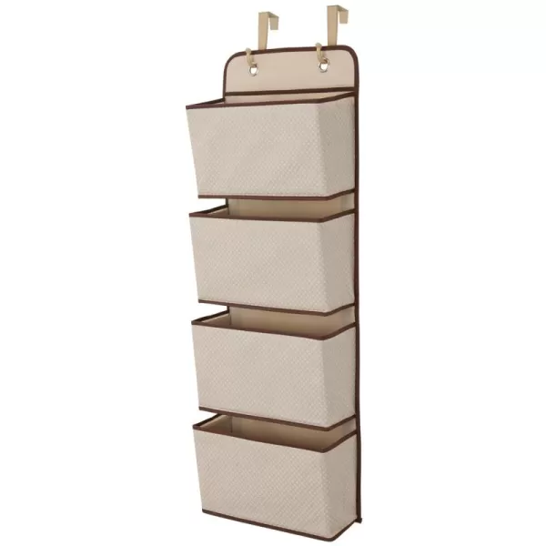 Delta Children 4 Pocket Over The Door Hanging Organizer, Easy Storage/Organization Solution - Versatile and Accessible in Any Room in the House, Navy