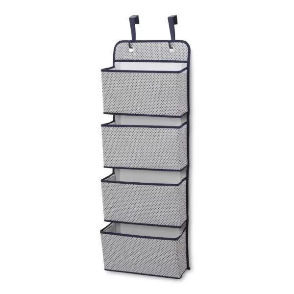 Delta Children 4 Pocket Over The Door Hanging Organizer, Easy Storage/Organization Solution - Versatile and Accessible in Any Room in the House, Navy