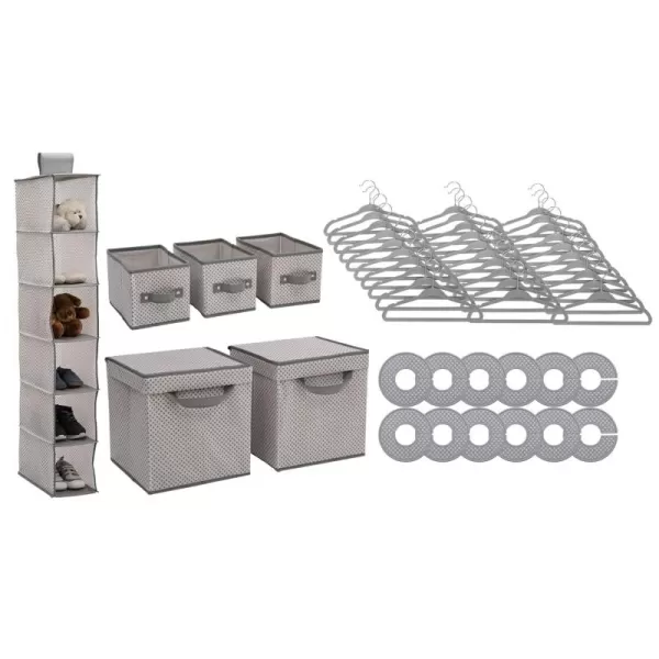 Delta Children Nursery Storage 48 Piece Set - Easy Storage/Organization Solution - Keeps Bedroom, Nursery &amp; Closet Clean, Beige
