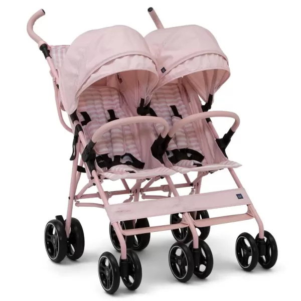 GAP babyGap Classic Side-by-Side Double Stroller - Lightweight Double Stroller with Recline, Extendable Sun Visors &amp; Compact Fold - Made with Sustainable Materials, Black Camo
