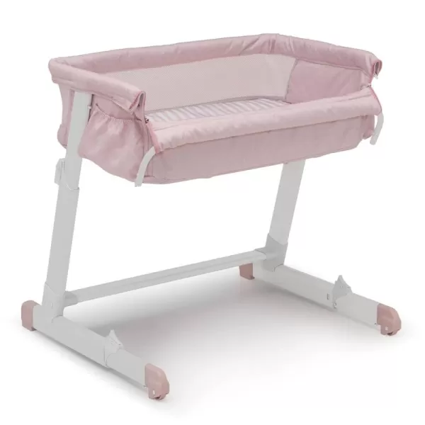 GAP babyGap Whisper Bedside Bassinet Sleeper with Breathable Mesh and Adjustable Heights - Lightweight Portable Crib - Made with Sustainable Materials, Navy Camo