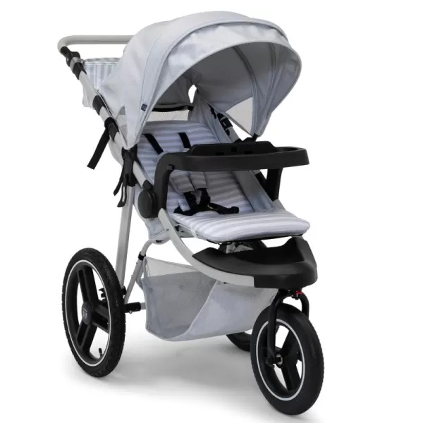babyGap Trek Jogging Stroller - Lightweight Jogging Stoller with Extendable Canopy &amp; Reclining Seat - Includes Car Seat Adapter - Made with Sustainable Materials, Navy Camo