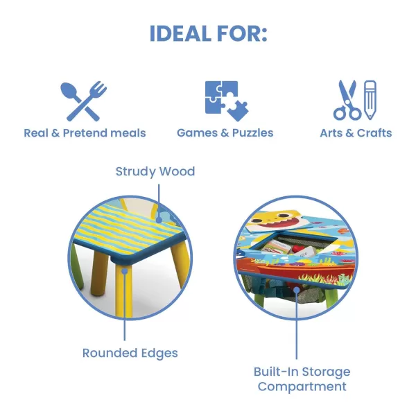 Delta Children Kids Table and Chair Set With Storage  - Ideal for Arts &amp; Crafts, Snack Time, Homeschooling, Homework &amp; More, Nick Jr. PAW Patrol