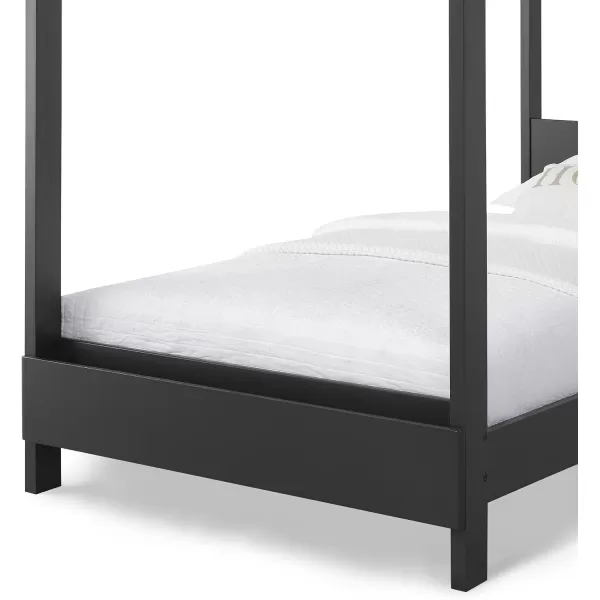 Delta Children Poppy House Wood Twin Bed, Platform Bed - No Box Spring Needed, Blush Pink