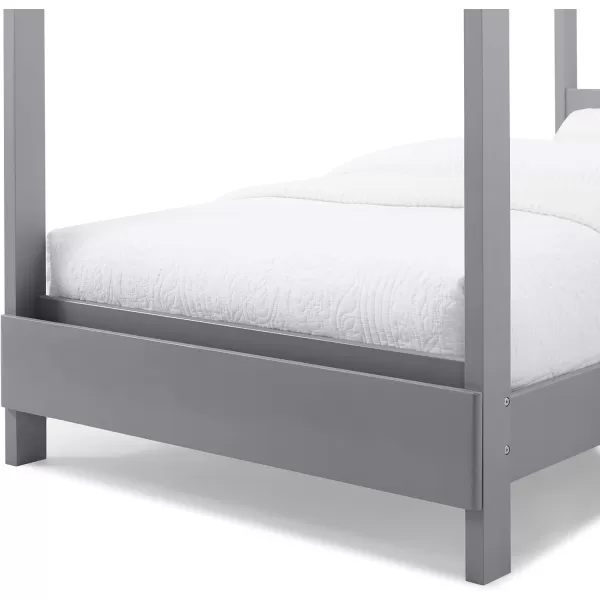 Delta Children Poppy House Wood Twin Bed, Platform Bed - No Box Spring Needed, Blush Pink
